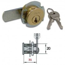 Viro 1055 serratura universale a levetta Ø 20mm, lunghezza 31mm VIRO - 1 - VIRO serie 1055 serratura universale barilotto decent