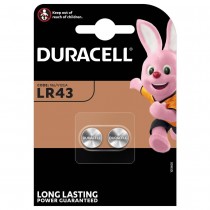 BATTERIA DURACELL LR43 2 pezzi DURACELL - 1 - Batterie Duracell a bottone alcaline LR43 - energia a lunga durata per i tuoi disp