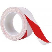 Nastro segnaletico Bianco-Rosso adesivo telato 50mm x 25mt di alto spessore GEKO - 1 - Nastro adesivo indicato per segnalazioni 