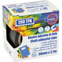 Buy NASTRO ADESIVO IN TELA PLASTIFICATO TPA 38mm x 2,7mt NERO 