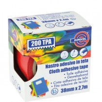 Buy NASTRO ADESIVO IN TELA PLASTIFICATO TPA 38mm x 2,7mt ROSSO 