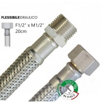 Buy Tubo flessibile acciaio inox attacco MF 1/2" Lunghezza 20cm per il collegamento rubinetto 