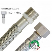 Buy Tubo flessibile acciaio inox attacco MF 1/2" Lunghezza 60cm per il collegamento rubinetto 