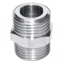 Buy Nipplo doppio in acciaio zincato per tubi flessibili in acciaio inox 1" 