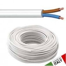 Buy Cavo elettrico bipolare in PVC filo in rame 2x1,0 Bianco 