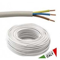 Buy Cavo elettrico tripolare in PVC filo in rame 3x1,0 Bianco 