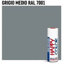 Buy Vernice spray brillante a rapida essicazione 400 ml per superfici metalliche, vetro, porcellana, legno RAL-7001 Grigio medio
