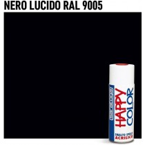 Vernice spray brillante a rapida essicazione 400 ml per superfici metalliche, vetro, porcellana, legno RAL-9005 Nero lucido AMBR