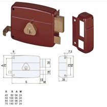 Buy CISA 50121-70-2 serratura da applicare per porte in legno, Entrata 70 mm, Sinistra 