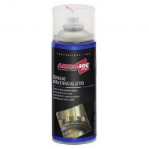 Grasso spray multiuso al litio Ambro-Sol 400 ml per la lubrificazione di cuscinetti, bronzine, mozzi, snodi perni e guide AMBRO-