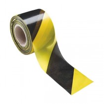 Nastro segnaletico adesivo giallo-nero Geko altezza 50mm, rotolo da 25mt per segnalazione corsie o zone pericolose GEKO - 1 - 