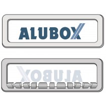 Targhetta vetrino portanome in plastica trasparente per cassette postali Alubox ALUBOX - 1 - Compatibile con tutti i modelli del