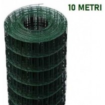 Rete zincata elettrosaldata plasticata Green Net, maglia 76x63mm, Altezza 100cm, rotolo da 10 metri - Rete in zinco e PVC ecoc