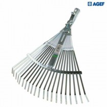 Rastrello scopa per foglie regolabile a ventaglio AGEF-851, 22 denti piatti AGEF - 1 - ✅ Rastrello scopa 22 denti piatti zincati