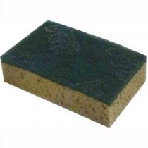 Spugna in poliuretano con fibra abrasiva verde Pro-800 mm 90x140x34 PERFETTO - 1 - Spugna in poliuretano color tabacco con fibra